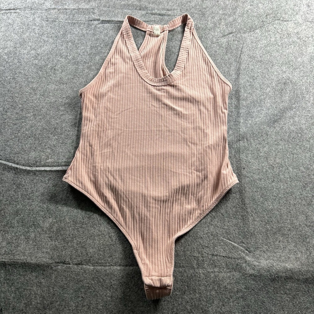 Free People Intimately Racerback Speed Dial Bodysuit Women's Small Snap Ribbed